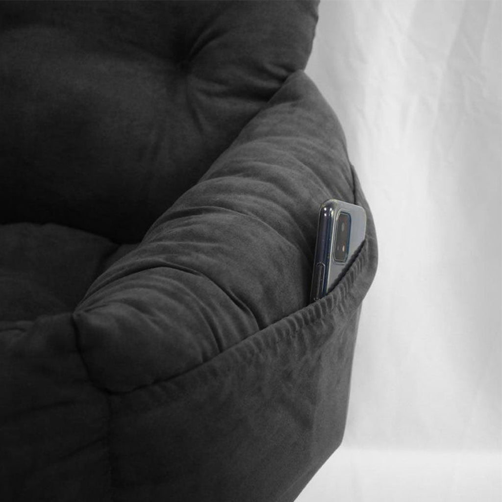 NNEAGS 2X Grey Pet Car Seat Sofa Safety Soft Padded Portable Travel Carrier Bed