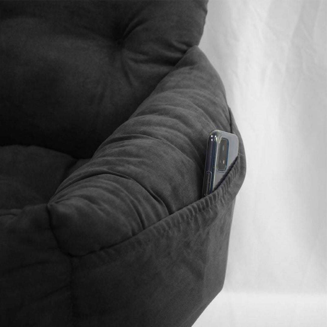 NNEAGS 2X Grey Pet Car Seat Sofa Safety Soft Padded Portable Travel Carrier Bed