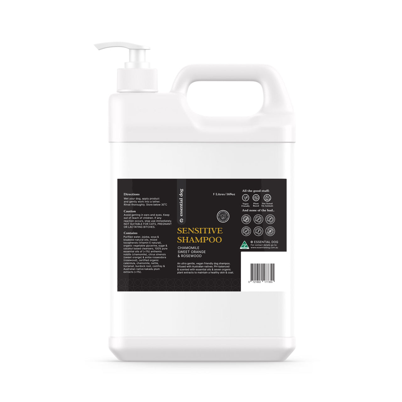 5 Litre Bulk Sensitive Dog Shampoo