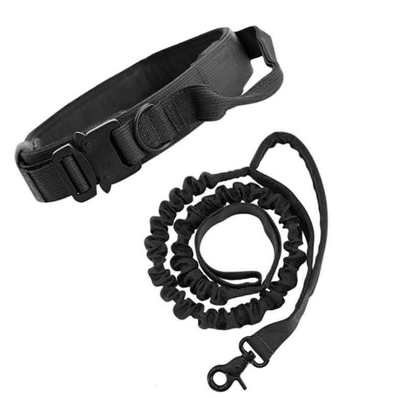 NNEDSZ M Black Hands-Free Dog Leash with Adjustable Waist Belt - Shock Absorbing Bungee Lead