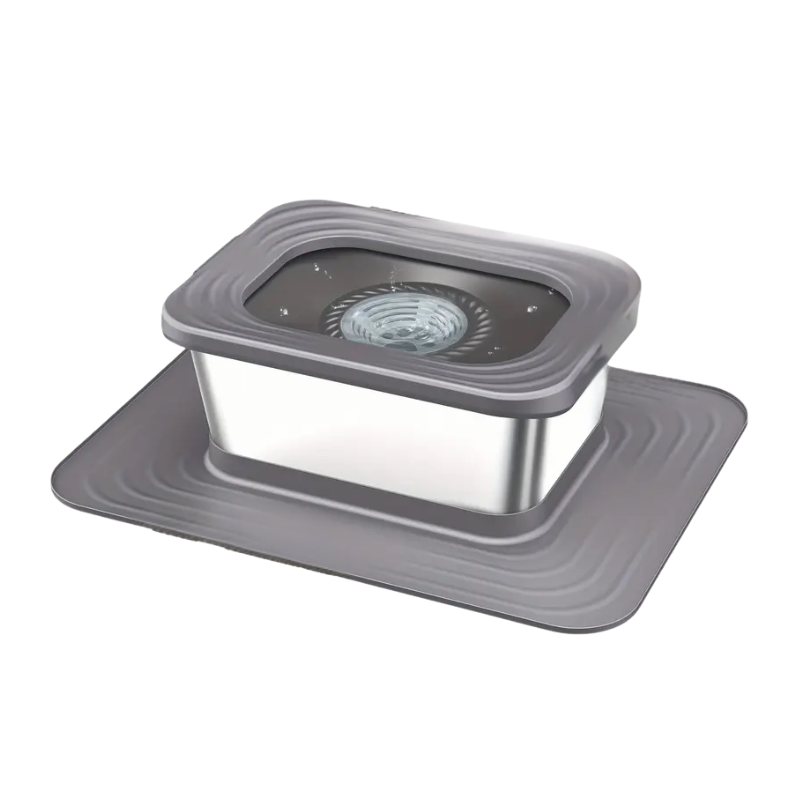 NNETM Dog Stainless Steel Water Bowl with Mat